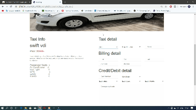 Online Car Cab Taxi Booking System Using PHP | Projectworlds