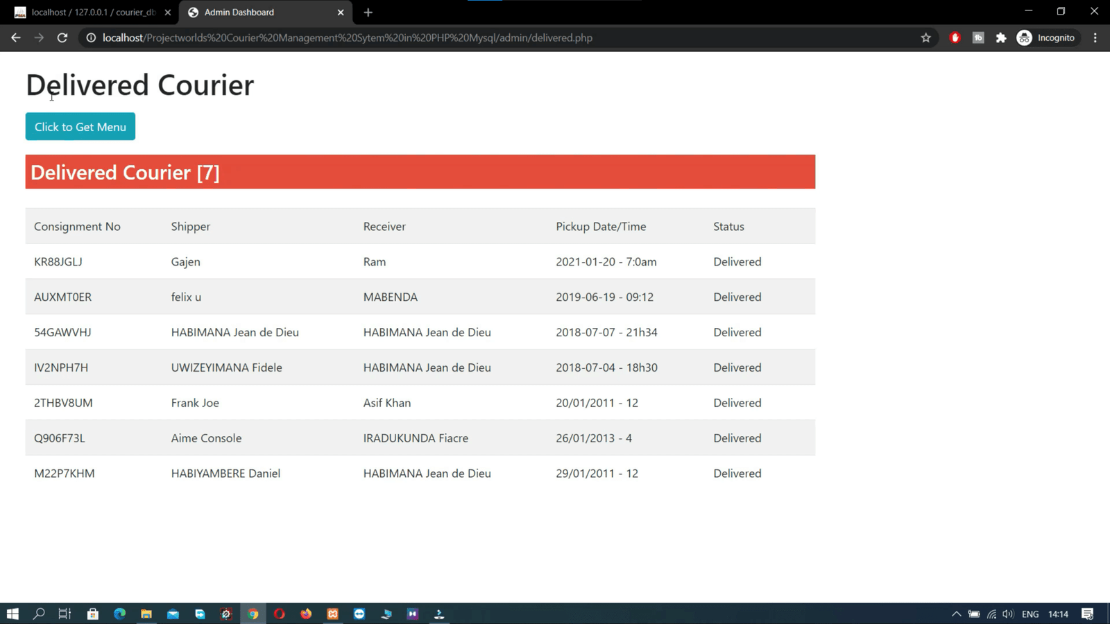 Courier Management System Project In Php Projectworlds