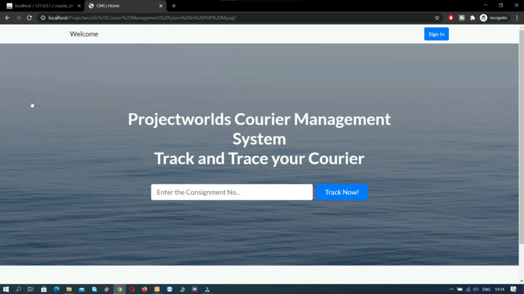 Courier Management System Project In Php Projectworlds