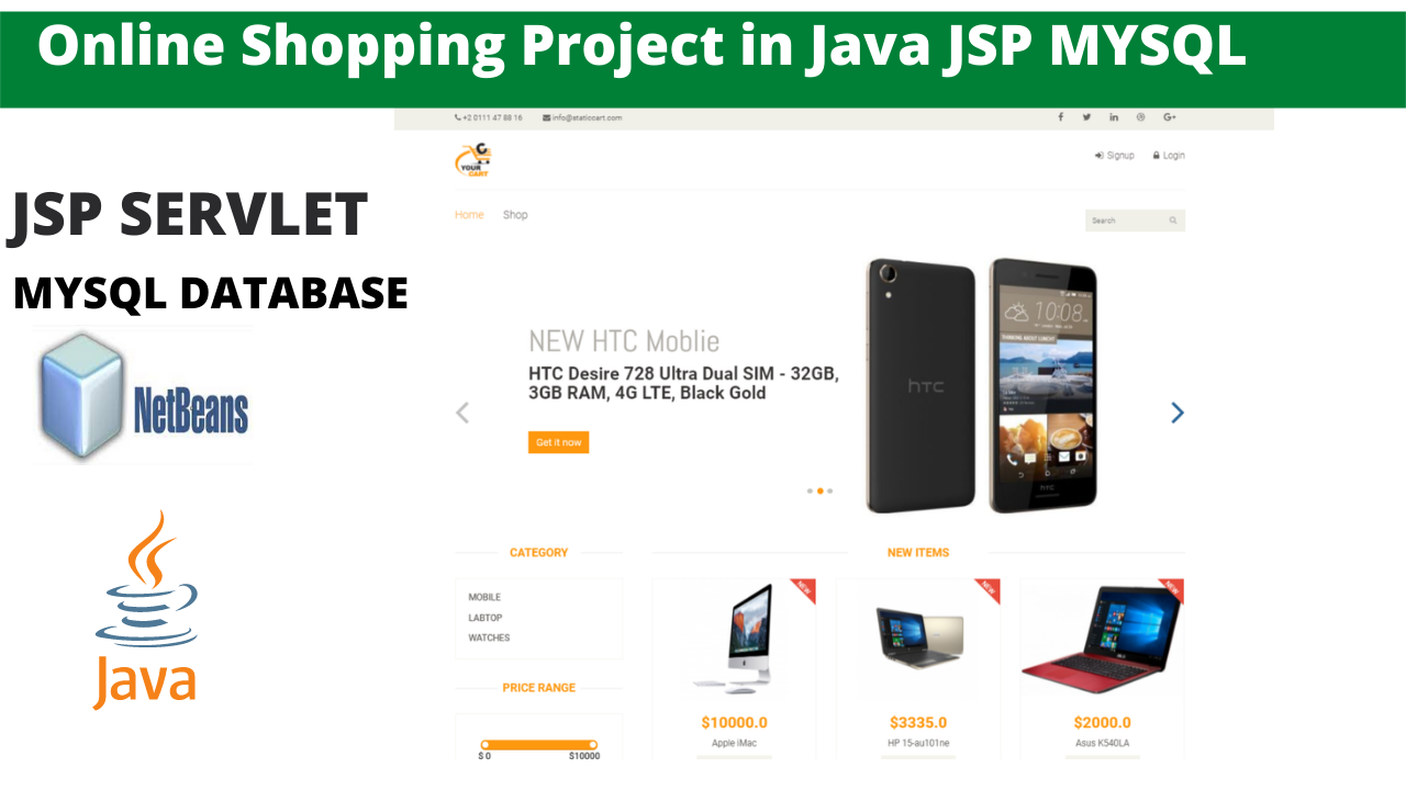 online shopping project in java